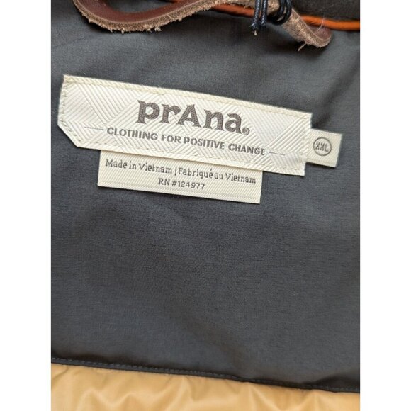 Prana Mens XXL Black Olive Heather Long Sleeve Down Puffer Jacket Novad Path NWT - Picture 9 of 16